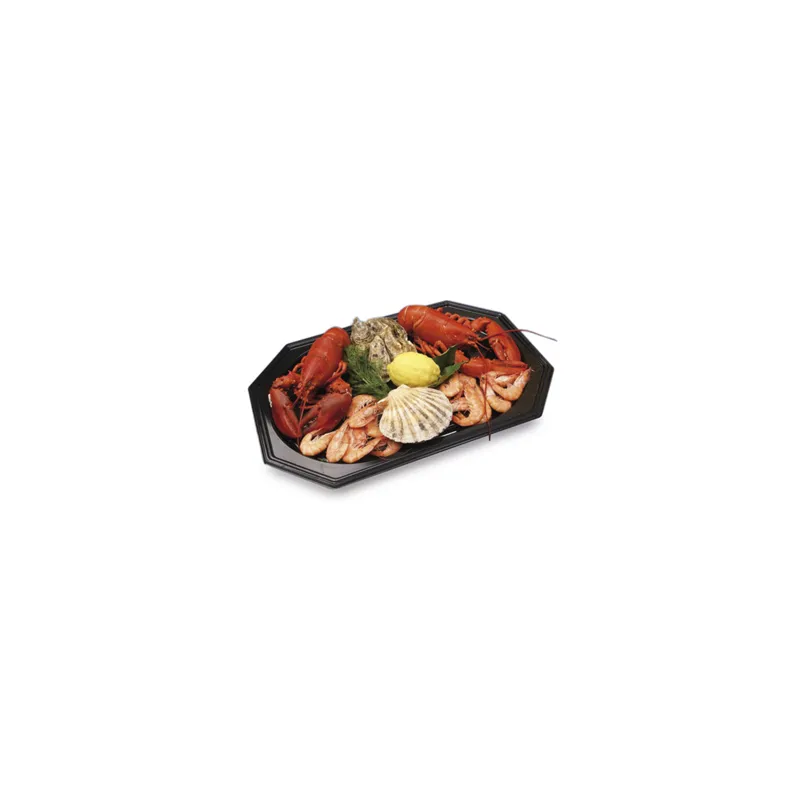 PLATEUX TRAITEUR   45x30x2,5 CM NOIR RPET (100 UNITÉ)