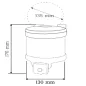 DISTRIBUTEUR SAVON 1 L. 13,5x13x17 CM ABS (1 UNITÉ) DISTRIBUTEUR SAVON 1 L.