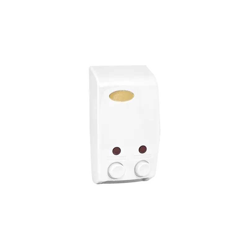 DISTRIBUTEUR DE SAVON 2x400 ML 13,7x8x25 CM BLANC ABS (1 UNITÉ) DISTRIBUTEUR DE SAVON 2x400 ML 13,7x8x25 CM BLANC ABS (1 UNITÉ)