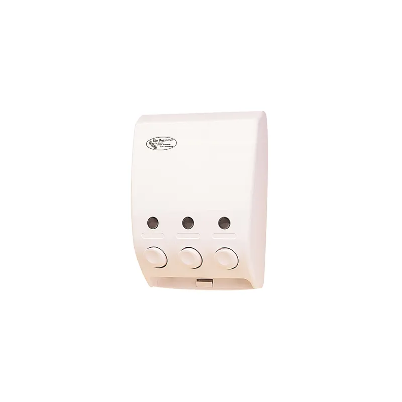DISTRIBUTEUR SAVON 3 PRODUITS 20x9,7x27 CM BLANC ABS (1 UNITÉ) DISTRIBUTEUR SAVON 3 PRODUITS 20x9,7x27 CM BLANC ABS (1 UNITÉ)