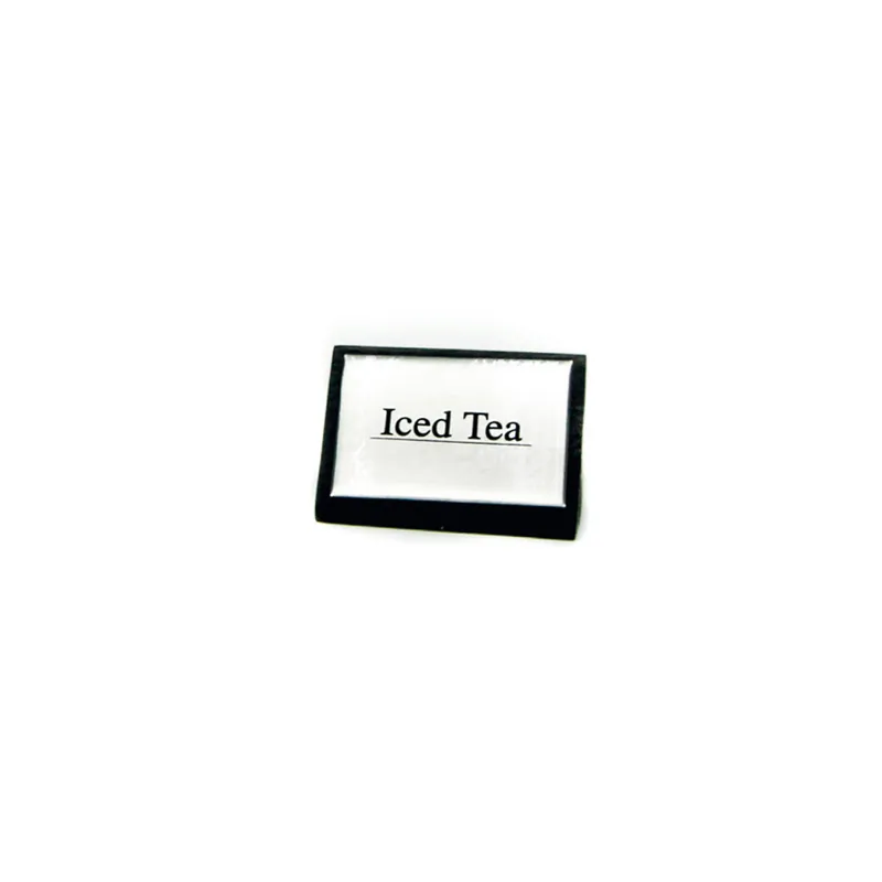 AFFICHAGES "ICED TEA"  7,5x4,5 CM NOIR BOIS (12 UNITÉ)