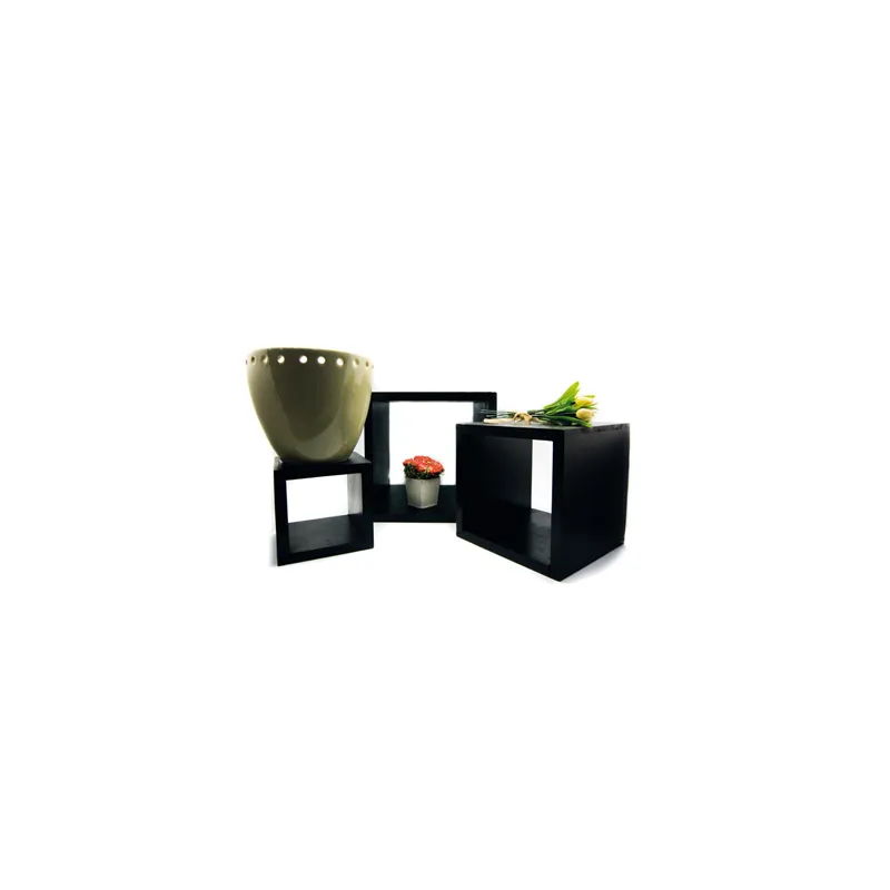 3 U. ÉLÉVATEURS CARRÉS 13/18/23 CM NOIR BOIS (1 UNITÉ) 3 U. ÉLÉVATEURS CARRÉS 13/18/23 CM NOIR BOIS (1 UNITÉ)