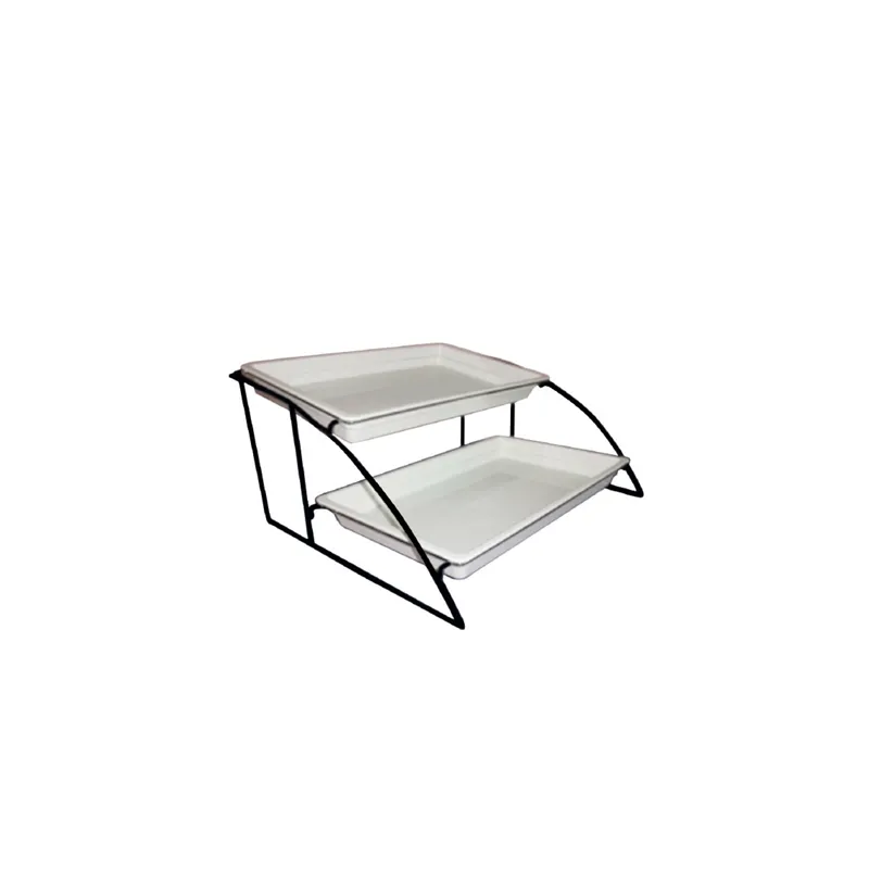 STAND 2 NIVEAUX BACS GN 1/1   56,5 x 52,5 x 32,5 CM NOIR FER (1 UNITÉ)