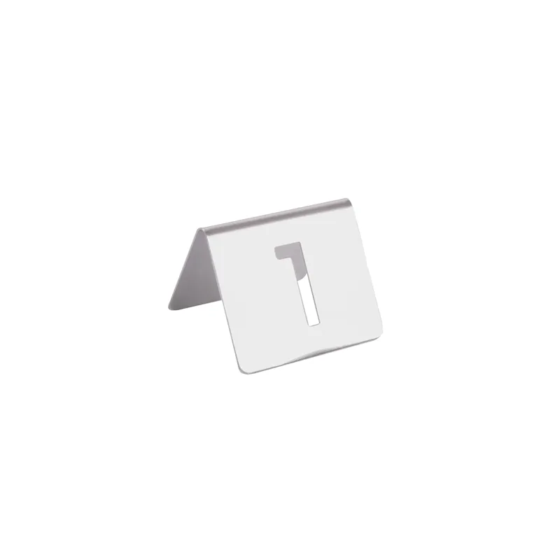 NUMÉROS DE TABLE DU 1 AU 25   7,5x5,5 CM ARGENTE INOX (1 UNITÉ)