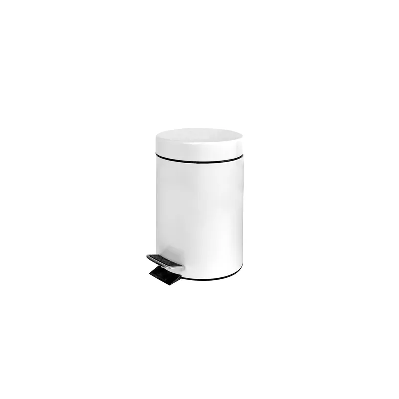 POUBELLE À PÉDALE RÉCEPTACLE INTÉRIEUR 3 L Ø 17x24,5 CM BLANC ACIER (1 UNITÉ) POUBELLE À PÉDALE RÉCEPTACLE INTÉRIEUR 3 L Ø 17x24,5 CM BLANC ACIER (1 UNITÉ)