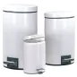 POUBELLE À PÉDALE RÉCEPTACLE INTÉRIEUR 3 L Ø 17x24,5 CM BLANC ACIER (1 UNITÉ) POUBELLE À PÉDALE RÉCEPTACLE INTÉRIEUR