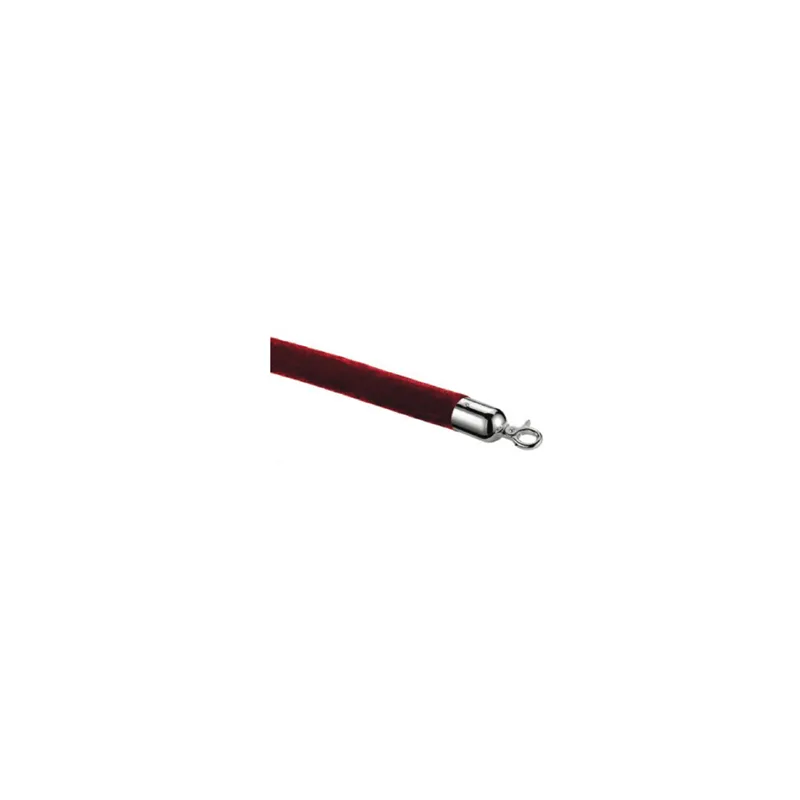 CORDON COLONNE MOBILE ARGENT   Ø 3,2x150 CM BORDEAUX VELOURS (1 UNITÉ)