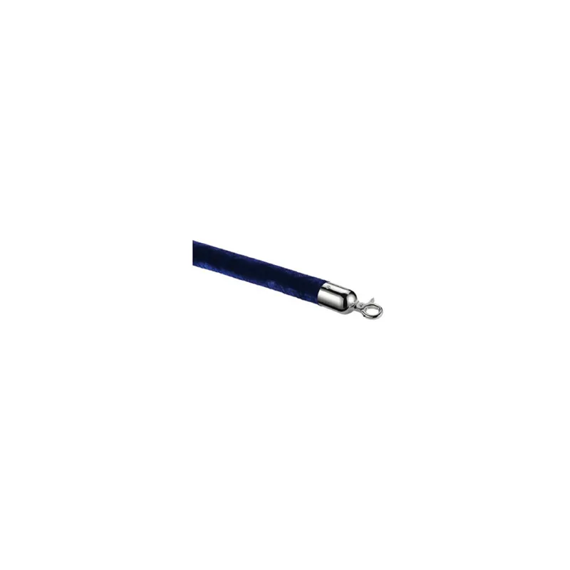 CORDON COLONNE MOBILE ARGENT   Ø 3,2x150 CM BLEU VELOURS (1 UNITÉ)