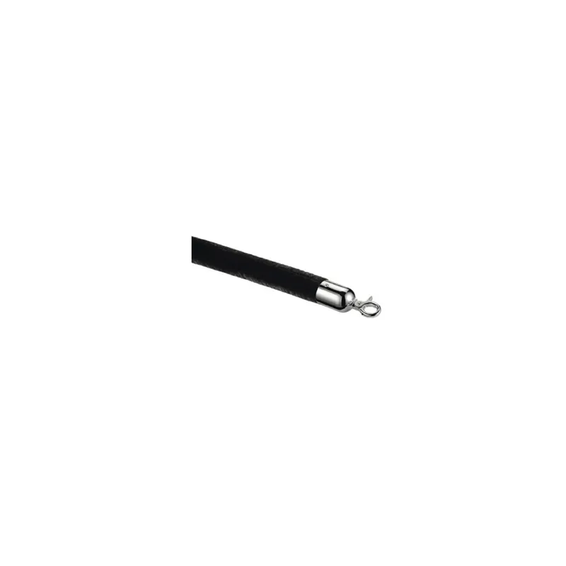 CORDON COLONNE MOBILE ARGENT   Ø 3,2x150 CM NOIR VELOURS (1 UNITÉ)
