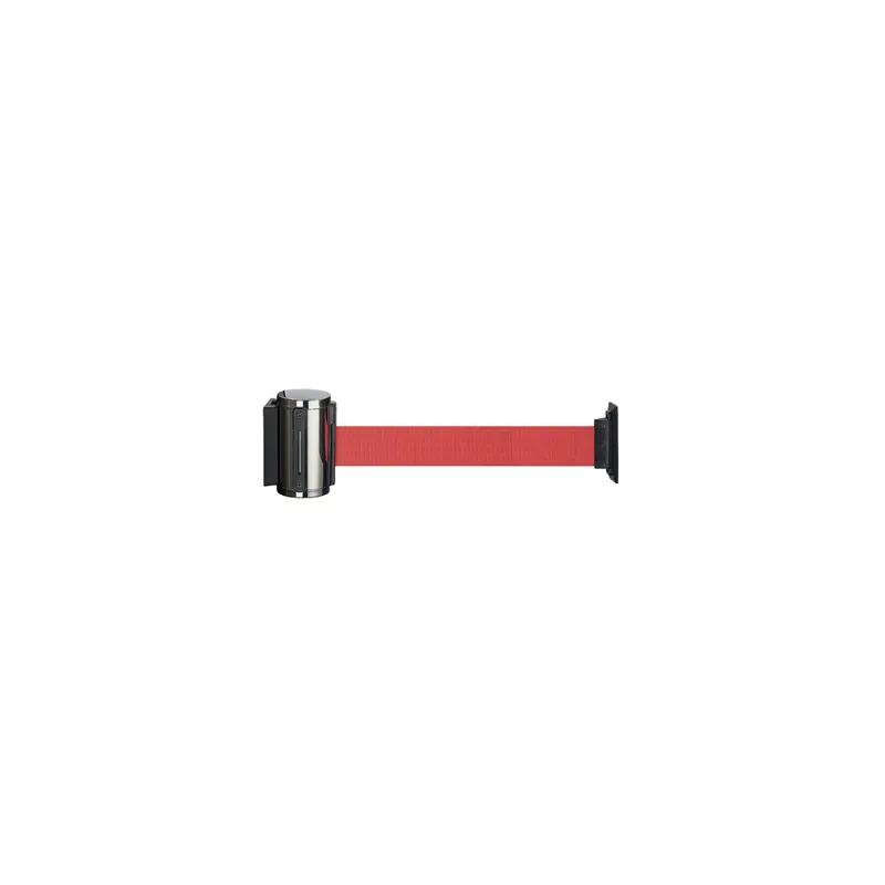BARRIÈRE MURALE RETRACTIBLES RUBAN 200CM   ROUGE ALUMINIUM (1 UNITÉ)