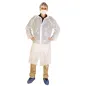 ENSEMBLES VISITEUR ÉCONOMIQUE 20µ 130 CM BLANC LDPE (25 UNITÉ) ENSEMBLES VISITEUR ÉCONOMIQUE