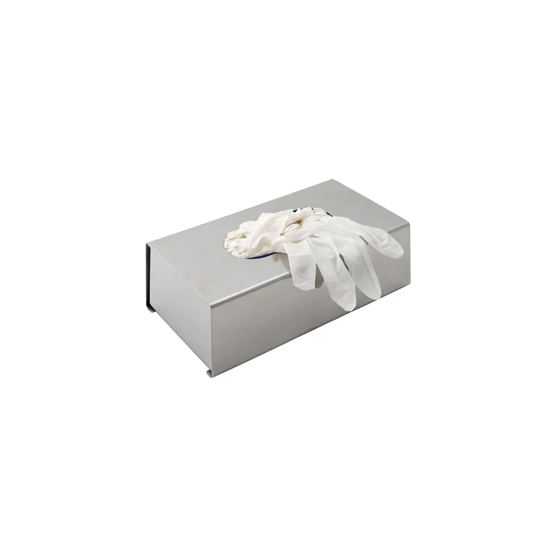 DISTRIBUTEUR POUR GANTS   26x15,7x7,5 CM ARGENTE INOX (1 UNITÉ)