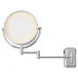 MIROIR MURAL LUMIÈRE ET GROSSISSEMENT Ø21,5x36 CM ARGENTE METAL (1 UNITÉ) MIROIR MURAL LUMIÈRE ET GROSSISSEMENT