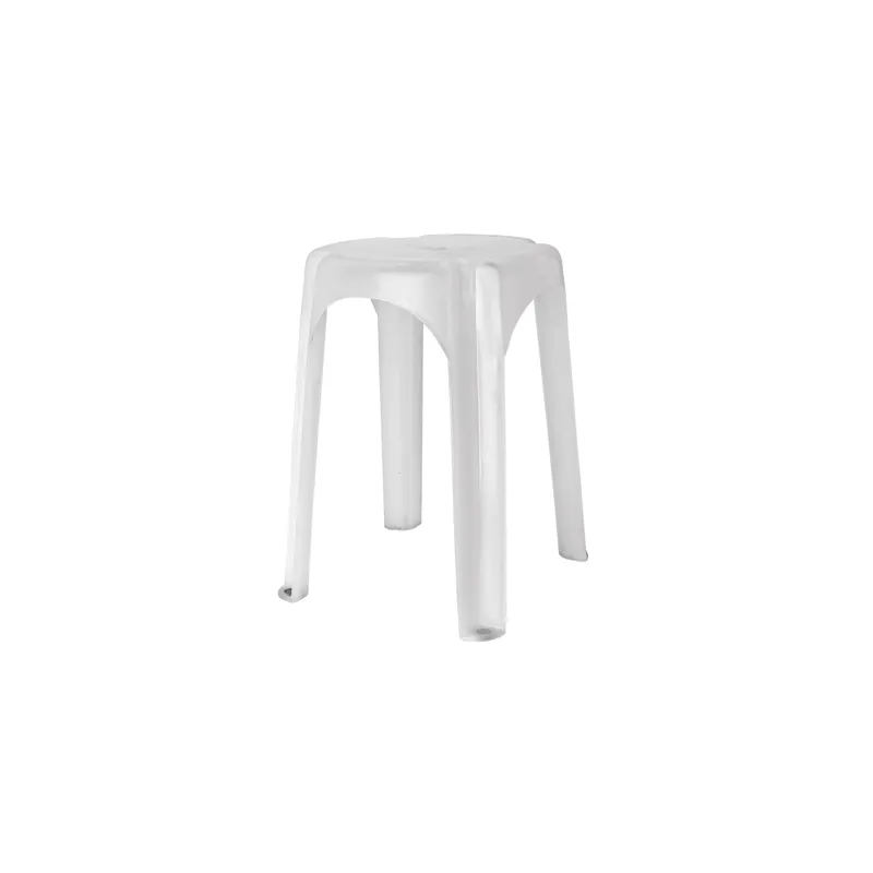 TABOURET SALLE DE BAINS   Ø 32x44 CM BLANC PP (1 UNITÉ)