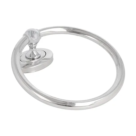 ROND SERVIETTE DE TOILETTE  Ø 18x5 CM ARGENTE INOX (1 UNITÉ)