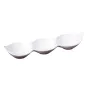 RÉCIPIENTS ALLONGÉS 3 COMP. AKALA 29,5x8,3x4,2 CM BLANC PORCELAINE (12 UNITÉ) RÉCIPIENTS ALLONGÉS 3 COMP.