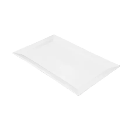 ASSIETTES RECTANGULAIRES   45x28 CM BLANC PORCELAINE (6 UNITÉ)