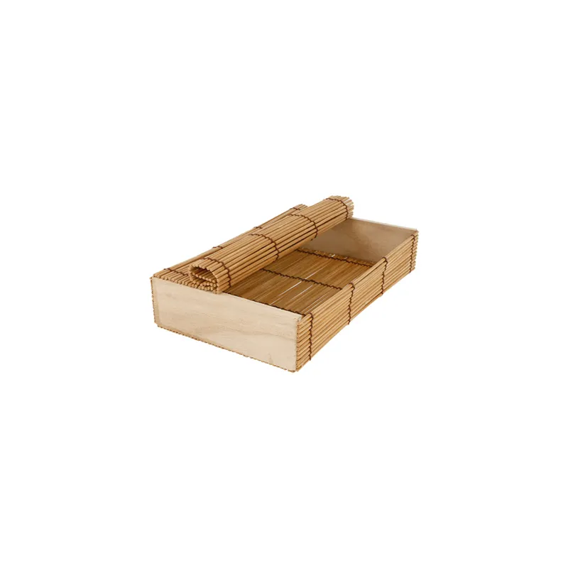 BOÎTE SUSHI BAMBOO  21x13x4,5 CM NATUREL BAMBOU (24 UNITÉ)