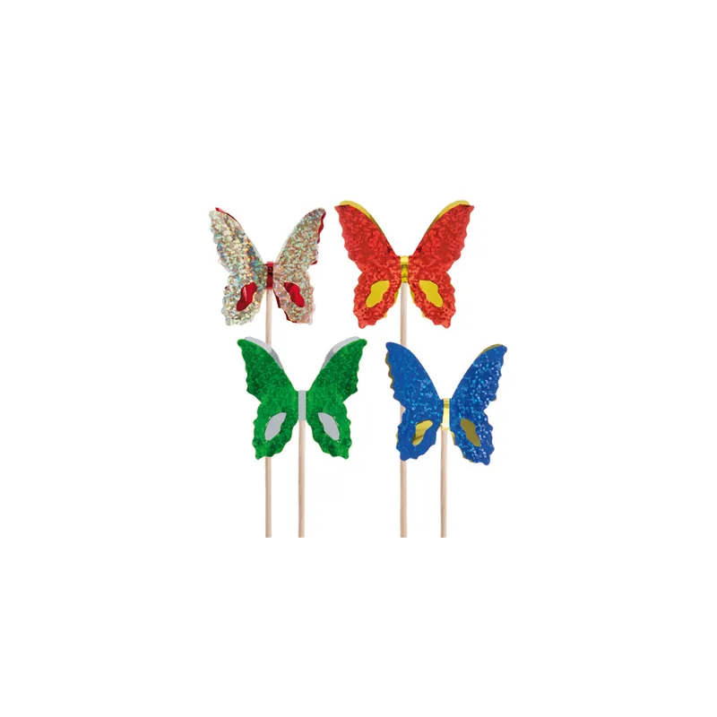 DÉCORS POUR GLACES - PAPILLONS METALISÉS 15 (h) CM ASSORTI BOIS (100 UNITÉ) DÉCORS POUR GLACES - PAPILLONS METALISÉS 15 (h) CM ASSORTI BOIS (100 UNITÉ)