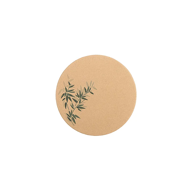 DESSOUS DE VERRE FEEL GREEN  210 G/M2 Ø9 CM MARRON CARTON (6000 UNITÉ)