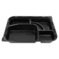 COFFRETS POUR REPAS 4 COMPART. 27x20,6x5 CM NOIR PP (300 UNITÉ) COFFRETS POUR REPAS 4 COMPART.