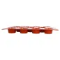 MOULE MUFFIN Ø5,1x2,8 CM 17,5x30 CM ROUGE SILICONE (1 UNITÉ) MOULE MUFFIN Ø5,1x2,8 CM