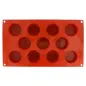 MOULE MUFFIN Ø5,1x2,8 CM 17,5x30 CM ROUGE SILICONE (1 UNITÉ) MOULE MUFFIN Ø5,1x2,8 CM