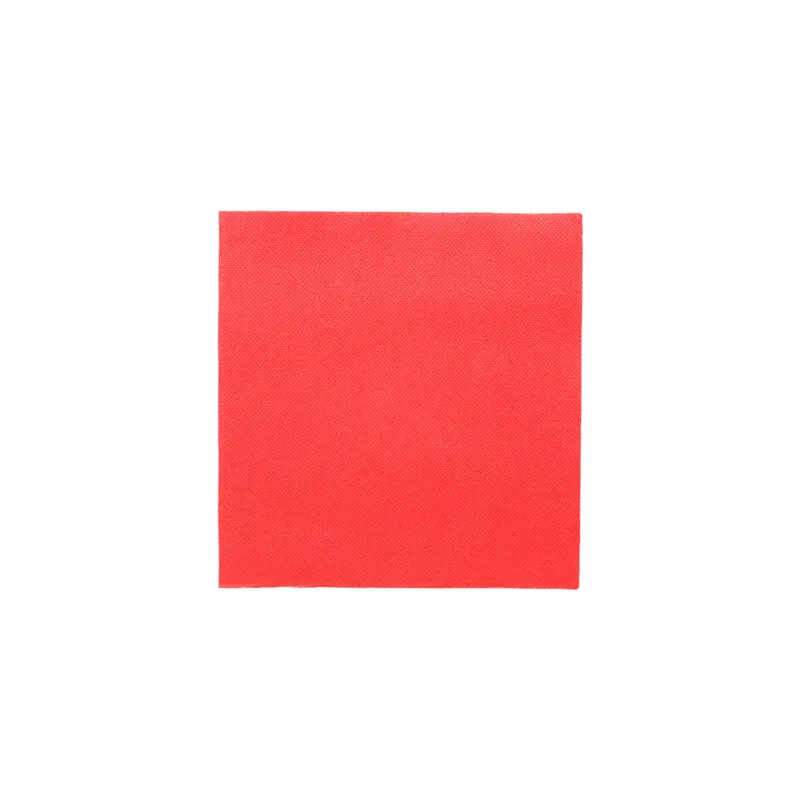 SERVIETTES ECOLABEL DOUBLE POINT  18 G/M2 33x33 CM ROUGE OUATE (1200 UNITÉ)