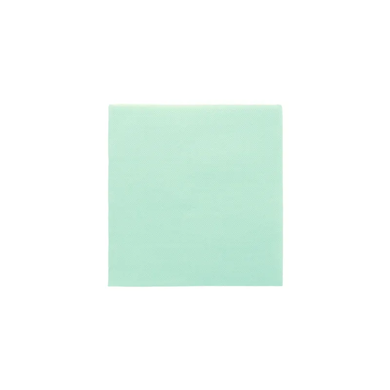 SERVIETTES ECOLABEL DOUBLE POINT  18 G/M2 33x33 CM VERT D'EAU OUATE (1200 UNITÉ)