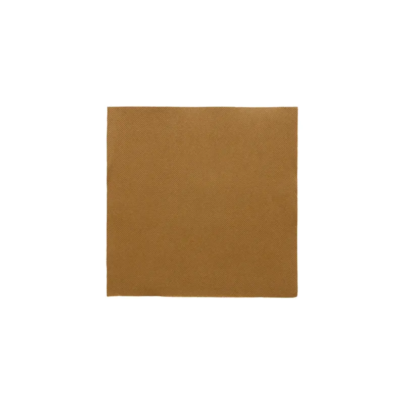 SERVIETTES ECOLABEL DOUBLE POINT  18 G/M2 39x39 CM HAVANE OUATE (1200 UNITÉ)