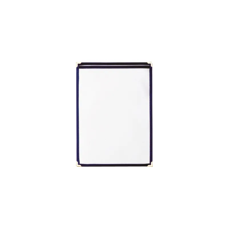 MENU "AMÉRICAIN" DIN-A5 1 CORPS   BLEU PVC (1 UNITÉ)