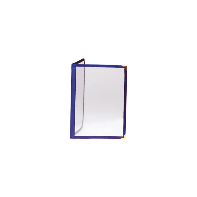 MENU "AMÉRICAIN" DIN-A5 2 CORPS BLEU PVC (1 UNITÉ) MENU "AMÉRICAIN" DIN-A5 2 CORPS BLEU PVC (1 UNITÉ)
