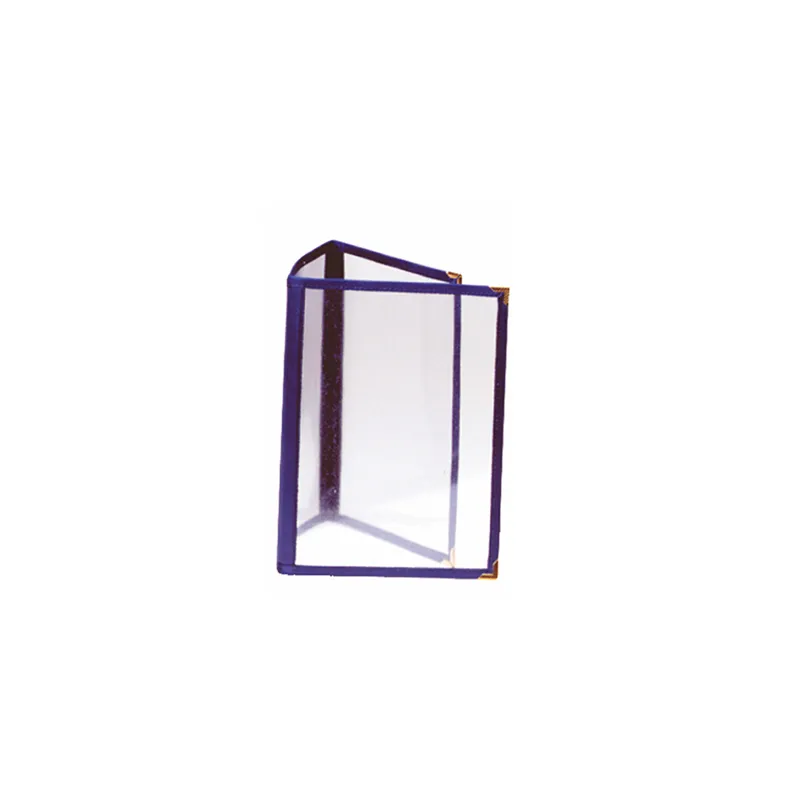 MENU "AMÉRICAIN" DIN-A4 3 CORPS BLEU PVC (1 UNITÉ) MENU "AMÉRICAIN" DIN-A4 3 CORPS BLEU PVC (1 UNITÉ)