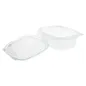 RÉCIPIENTS + COUVERCLE 250 ML 13,2x9,5x4,1 CM TRANSPARENT RPET (600 UNITÉ) RÉCIPIENTS + COUVERCLE