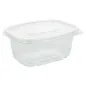 RÉCIPIENTS + COUVERCLE 375 ML 13,2x9,5x6 CM TRANSPARENT RPET (600 UNITÉ) RÉCIPIENTS + COUVERCLE