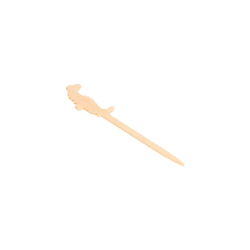 PIQUES "HIPPOCAMPE" BAMBOO  9 (h) CM NATUREL BAMBOU (100 UNITÉ)