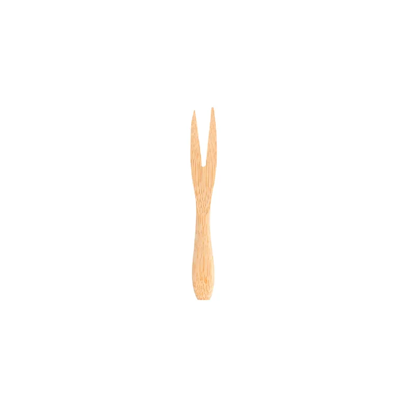 MINI FOURCHETTES BAMBOO  9 CM NATUREL BAMBOU (50 UNITÉ)