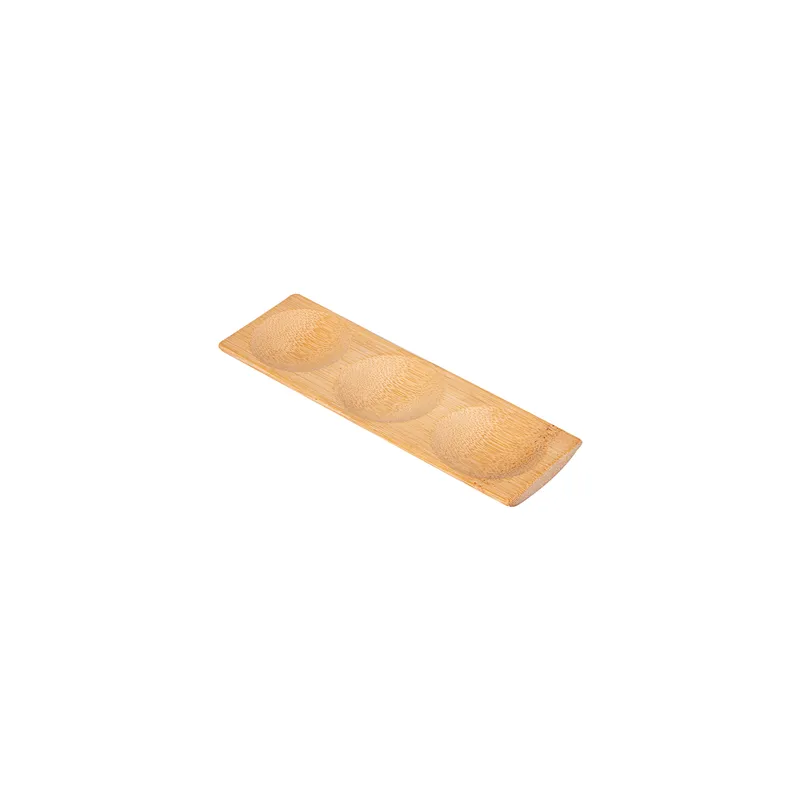 TRIPLE ASSIETTES BAMBOO  18x5,5x1 CM NATUREL BAMBOU (12 UNITÉ)