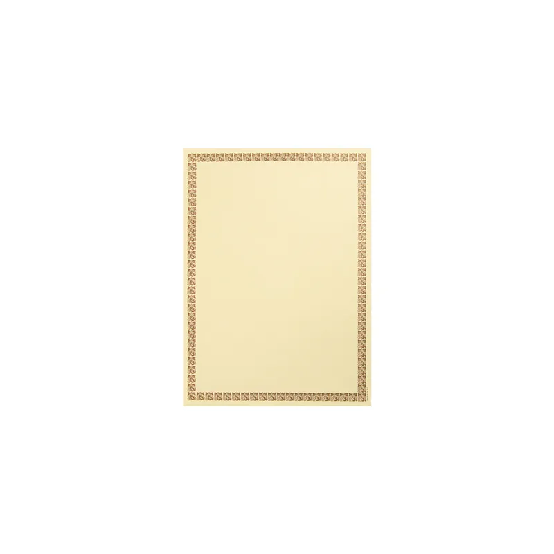 FEUILLES DIN A-4 LISERE MARRON 21x29,7 CM BLANC PAPIER (250 UNITÉ) FEUILLES DIN A-4 LISERE MARRON 21x29,7 CM BLANC PAPIER (250 UNITÉ)