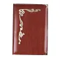 PORTE MENUS 5 FEUILLES "ART NOUVEAU" 19x27,4 MARRON IMITATION CUIR (1 UNITÉ) PORTE MENUS 5 FEUILLES "ART NOUVEAU"