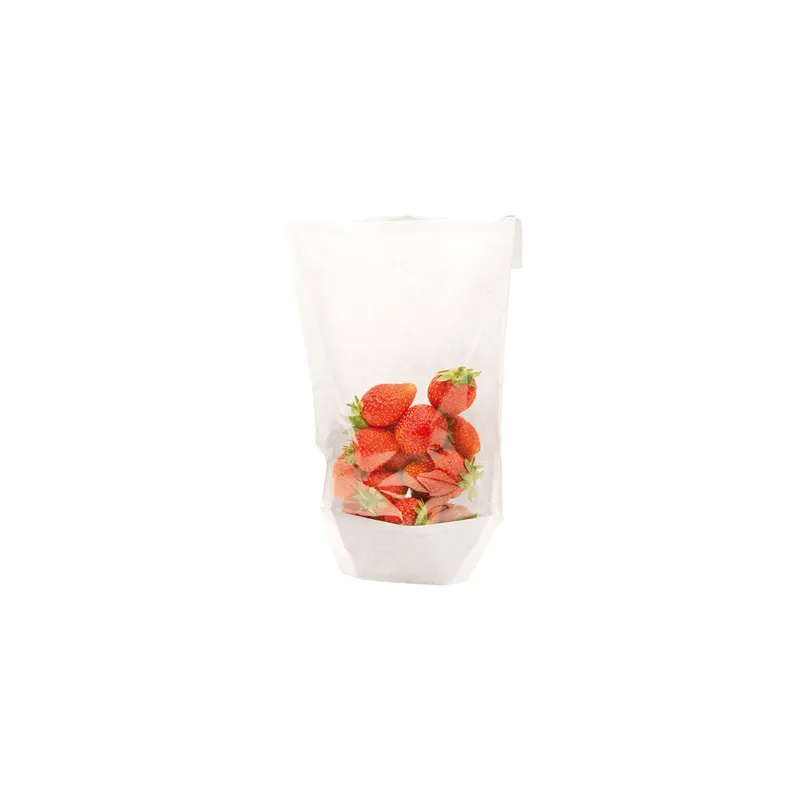RÉCIPIENTS AVEC BASE ET FENÊTRE 'TURTLE PACK' 50 G/M2 + 15 PP 14+3,5/3,5x24/21 CM BLANC KRAFT (100 UNITÉ)