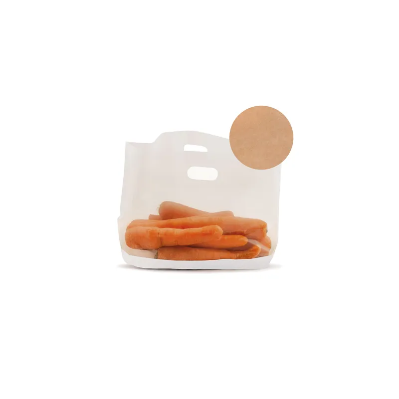 RÉCIPIENTS AVEC BASE ET POIGNÉES 'TURTLE PACK' 50 G/M2 + 15 PP 30+4/4x18 CM NATUREL KRAFT (50 UNITÉ)