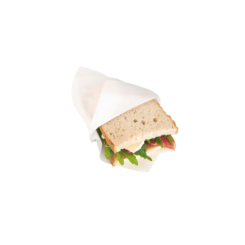 SACHETS OUVERTS 2 CÔTÉS  22 G/M2 + 8 LDPE 18X18,2 CM BLANC KRAFT (100 UNITÉ)