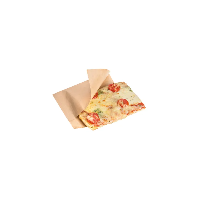 PAPIER INGRAISSABLES OUVERT 2 CÔTÉS  35 G/M2 + 10 LDPE 15x13/10 CM NATUREL KRAFT (100 UNITÉ)