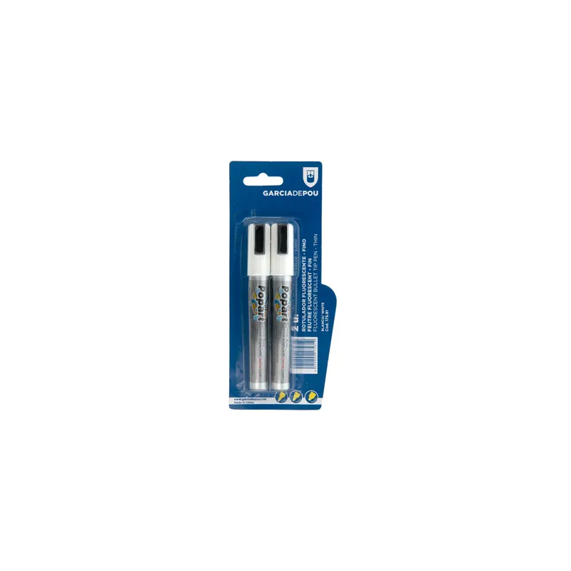 2 U. FEUTRES FLUORESCENTS FINS Ø 1,5x14 CM BLANC FEUTRE (1 UNITÉ) 2 U. FEUTRES FLUORESCENTS FINS Ø 1,5x14 CM BLANC FEUTRE (1 UNITÉ)