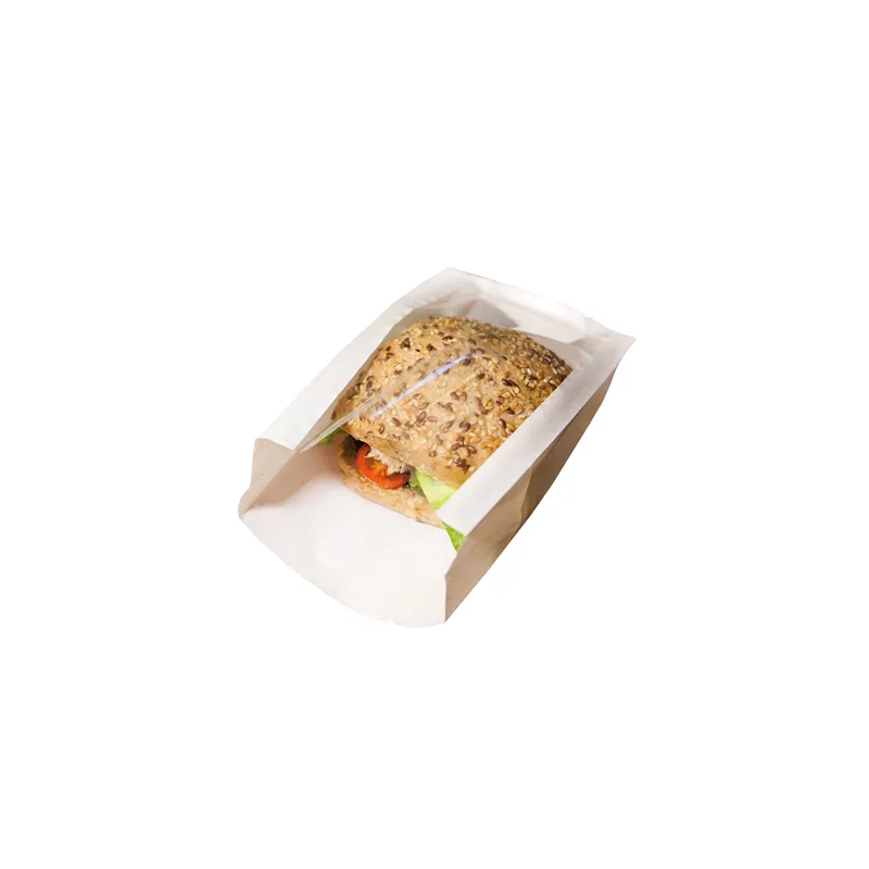 SACHETS AVEC FENÊTRE  50 G/M2 + 15 PP 9+5x17 CM BLANC KRAFT (100 UNITÉ)