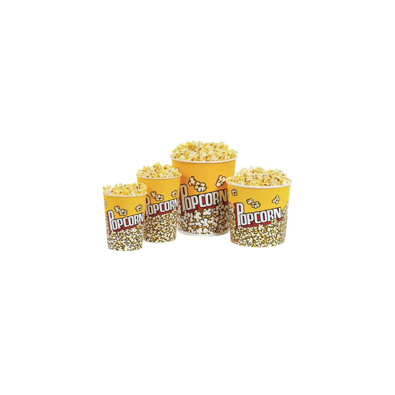 RÉCIPIENTS POUR POP-CORN 5100 ML 300 +20 PE G/M2 Ø 22,7/16x21 CM CARTON (150 UNITÉ) RÉCIPIENTS POUR POP-CORN 5100 ML 300 +20 PE G/M2 Ø 22,7/16x21 CM CARTON (150 UNITÉ)