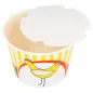 CONTAINERS POULET + COUVERCLES 1920 ML 13PE + 320 +18PE G/M2 Ø 16,8/13,9x12,3 CM BLANC CARTON (300 UNITÉ) CONTAINERS POULET + COUVERCLES