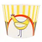 CONTAINERS POULET + COUVERCLES 4500 ML 15PE + 380 + 18PE G/M2 Ø 21,6/16x16,8 CM BLANC CARTON (120 UNITÉ) CONTAINERS POULET + COUVERCLES