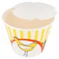 CONTAINERS POULET + COUVERCLES 4500 ML 15PE + 380 + 18PE G/M2 Ø 21,6/16x16,8 CM BLANC CARTON (120 UNITÉ) CONTAINERS POULET + COUVERCLES